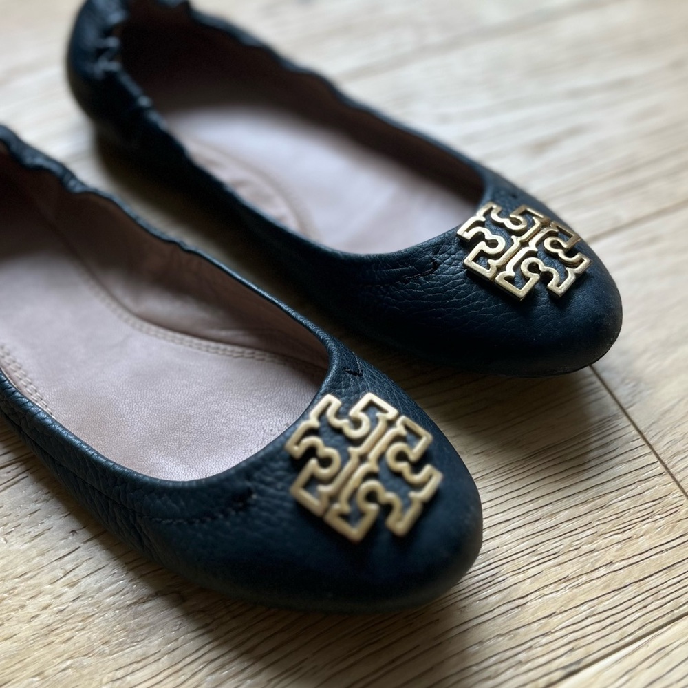 Tory Burch Flats dark blue